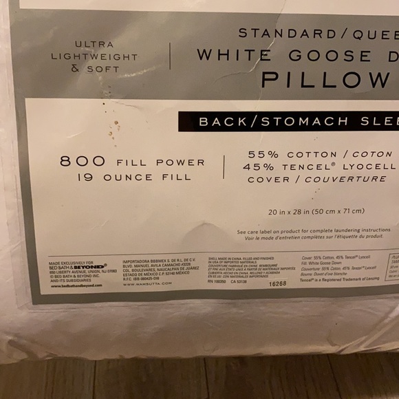 Wamsutta Bedding New Wamsutta Dream Zone Goose Down Standard Pillow